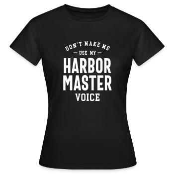 Harbor Master Job Occupation Birthday Worker - Women's T-Shirt - black - Front - AI Model Female 172 dark (172cm)