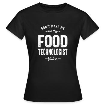 Technologue alimentaire Profession Travailleur d’anniversaire - T-shirt Femme - noir - Devant - AI Model Female 172 dark (172cm)