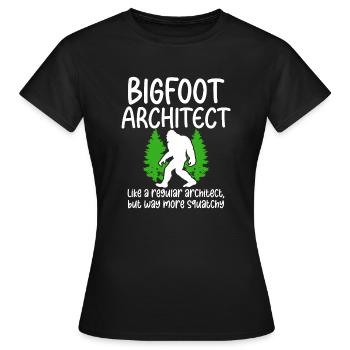 Bigfoot Partybedarf Bigfoot Architekt - Frauen T-Shirt - Schwarz - Vorne - AI Model Female 172 dark (172cm)