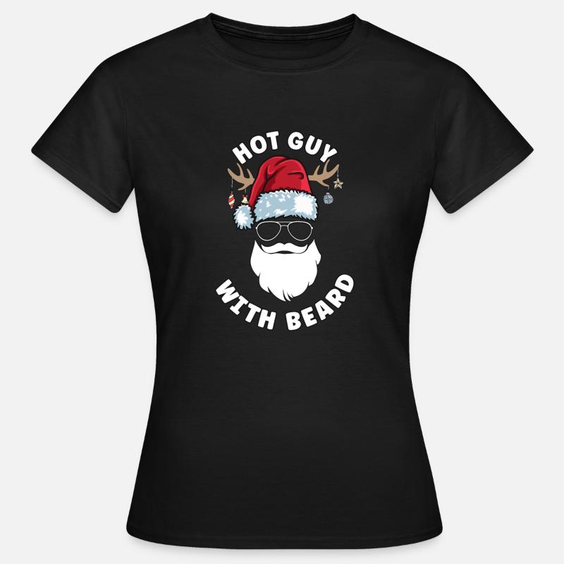 Geilertypmitbart Weihnachten Bartträger Bart - Frauen T-Shirt - Schwarz