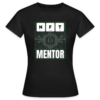 NFT Mentor non-fungible token for virtual - Women's T-Shirt - black - Front - AI Model Female 172 dark (172cm)