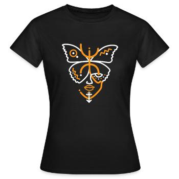 AMAZIGH FRAUENGESICHT - SYMBOL DER FREIHEIT - Frauen T-Shirt - Schwarz - Vorne - AI Model Female 172 dark (172cm)