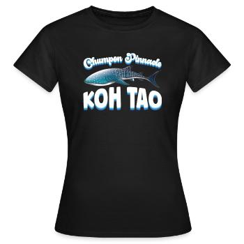 Walhai - Chumpon Pinnacle - Koh Tao - Tauchen - Frauen T-Shirt - Schwarz - Vorne - AI Model Female 172 dark (172cm)
