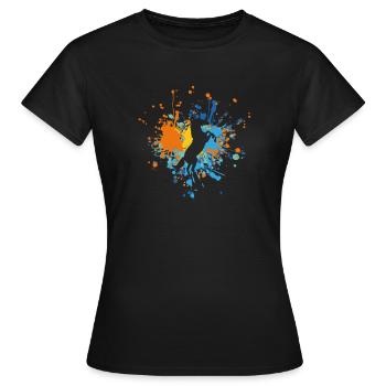 Grande éclaboussure de couleur de cheval - T-shirt Femme - noir - Devant - AI Model Female 172 dark (172cm)