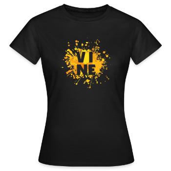 Éclaboussure de couleur de lettre de vigne - T-shirt Femme - noir - Devant - AI Model Female 172 dark (172cm)