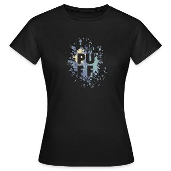 Geiler Puff Farbspritzer - Frauen T-Shirt - Schwarz - Vorne - AI Model Female 172 dark (172cm)