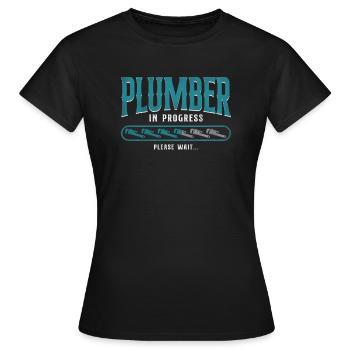 Plombier Plombier Plombier Vintage Plombier - T-shirt Femme - noir - Devant - AI Model Female 172 dark (172cm)