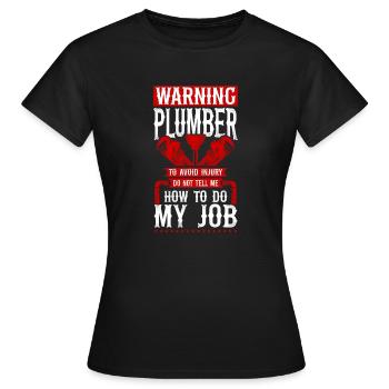 Plombier Plombier Plombier Vintage Plombier - T-shirt Femme - noir - Devant - AI Model Female 172 dark (172cm)