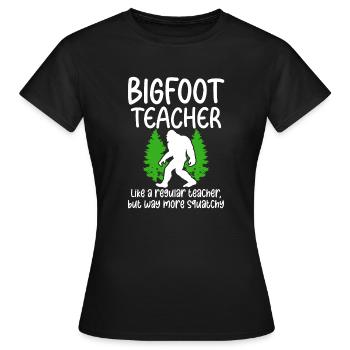 Bigfoot Partybedarf Bigfoot Lehrer - Frauen T-Shirt - Schwarz - Vorne - AI Model Female 172 dark (172cm)