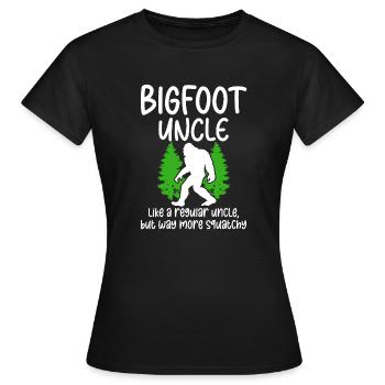 Bigfoot Partybedarf Bigfoot Onkel - Frauen T-Shirt - Schwarz - Vorne - AI Model Female 172 dark (172cm)