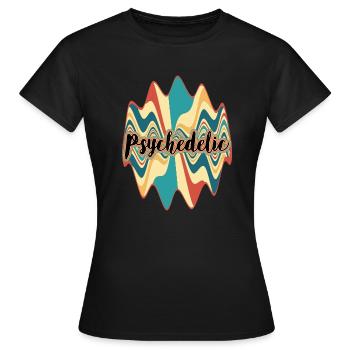 Psychedelic - Women's T-Shirt - black - Front - AI Model Female 172 dark (172cm)
