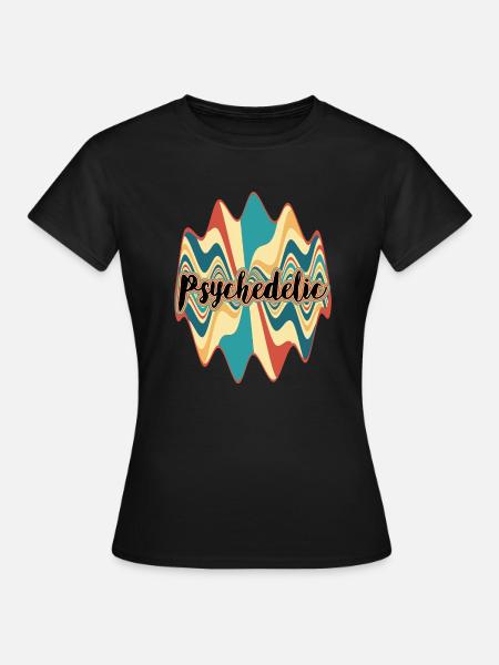 Psychedelic - Frauen T-Shirt - Schwarz