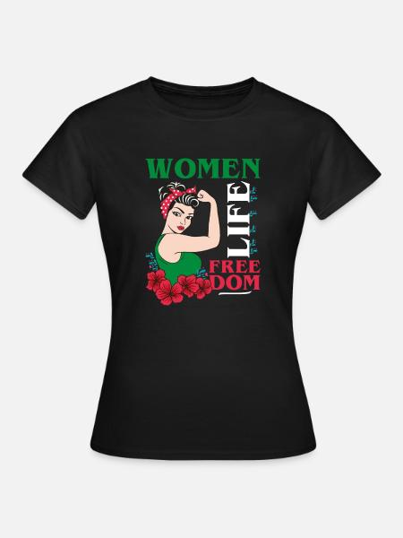 Liberté de vie des femmes - Femmes iraniennes mignonnes - T-shirt Femme - noir