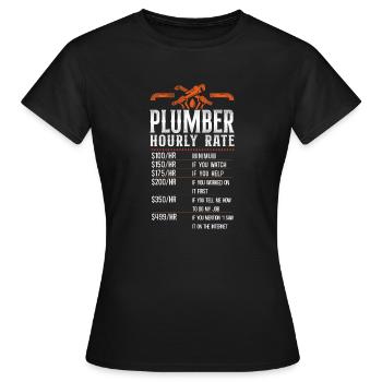Plombier Plombier Plombier Vintage Plombier - T-shirt Femme - noir - Devant - AI Model Female 172 dark (172cm)