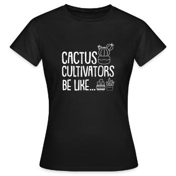 Cactus Garden Cactus - Women's T-Shirt - black - Front - AI Model Female 172 dark (172cm)
