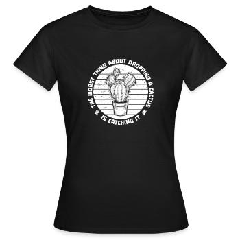 Cactus Garden Cactus - Women's T-Shirt - black - Front - AI Model Female 172 dark (172cm)