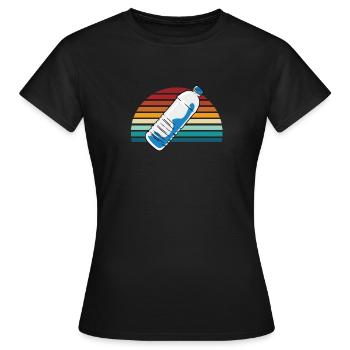 Bouteille d’eau Retournant la bouteille - T-shirt Femme - noir - Devant - AI Model Female 172 dark (172cm)