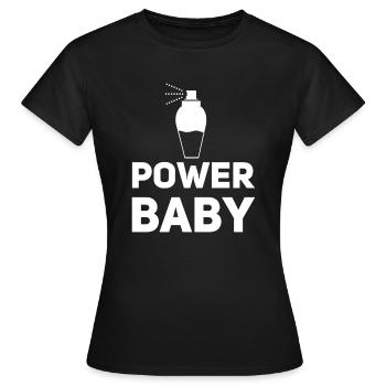 Bébé Puissance - T-shirt Femme - noir - Devant - AI Model Female 172 dark (172cm)
