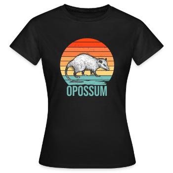 Vintage Opossums Enthusiasts Environmentalist - Women's T-Shirt - black - Front - AI Model Female 172 dark (172cm)