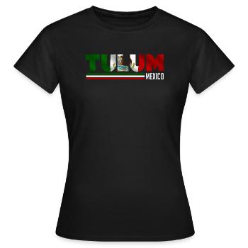 Vintage Tulum Mexikaner Touristen verzweifelt - Frauen T-Shirt - Schwarz - Vorne - AI Model Female 172 dark (172cm)