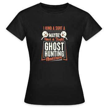 Une courte obsession de chasse aux fantômes - T-shirt Femme - noir - Devant - AI Model Female 172 dark (172cm)