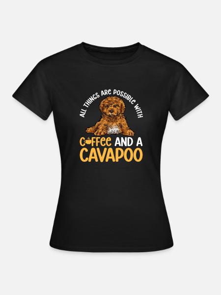 Cavapoo Cavoodle Capoodle Hund - Frauen T-Shirt - Schwarz