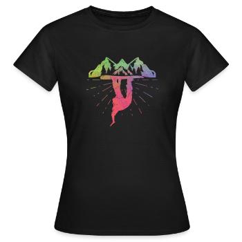 Snowboarding Mountain Snowboarder - T-shirt Femme - noir - Devant - AI Model Female 172 dark (172cm)