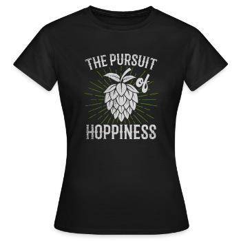 La poursuite de la convivialité Bierbrauer Bier Hopfen - T-shirt Femme - noir - Devant - AI Model Female 172 dark (172cm)