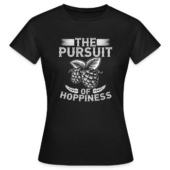 La poursuite de la convivialité Bierbrauer Bier Hopfen - T-shirt Femme - noir - Devant - AI Model Female 172 dark (172cm)