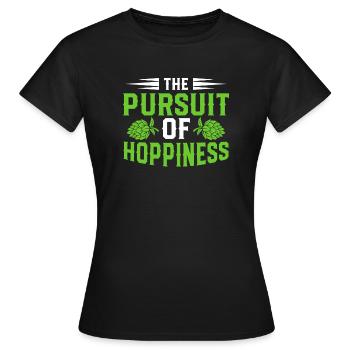 La poursuite de la convivialité Bierbrauer Bier Hopfen - T-shirt Femme - noir - Devant - AI Model Female 172 dark (172cm)