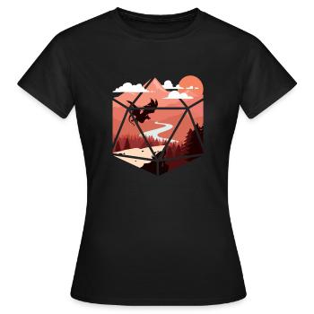 RPG-RPG-Tabletop-Rollenspiele Gamer-Rollenspiel - Frauen T-Shirt - Schwarz - Vorne - AI Model Female 172 dark (172cm)