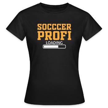 Soccer Profi Loading - Soccer Player - Frauen T-Shirt - Schwarz - Vorne - AI Model Female 172 dark (172cm)