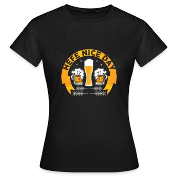 Hefe Nice Day Brauer Bierbrauen Bier Hefeweizen - Frauen T-Shirt - Schwarz - Vorne - AI Model Female 172 dark (172cm)