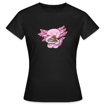 Axolotl Molch - Frauen T-Shirt - Schwarz - Vorne - AI Model Female 172 dark (172cm)
