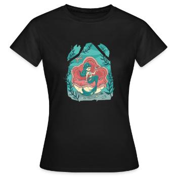 Zombie-Nixe unter Wasser Zombie-Nixe unter Wasser - Frauen T-Shirt - Schwarz - Vorne - AI Model Female 172 dark (172cm)