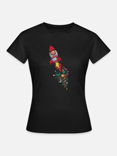 Aerospace Space Flight Space Travel - Spaceship Sp - Frauen T-Shirt - Schwarz