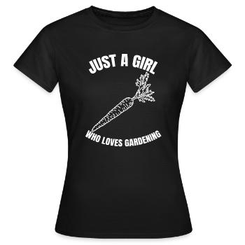 Garten Mädchen Gärtnerin Obstgarten Hobbygärtnerin - Frauen T-Shirt - Schwarz - Vorne - AI Model Female 172 dark (172cm)