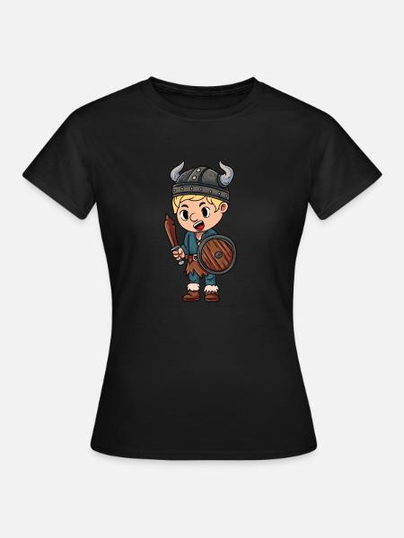 Wikinger Seefahrer - Frauen T-Shirt - Schwarz