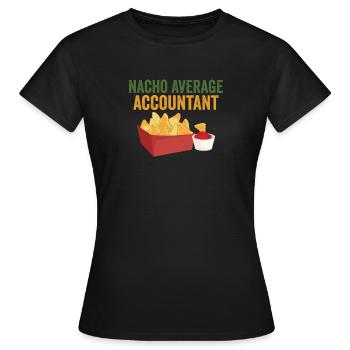 Comptabilité Humour Fun Hilarious Finance Comptabilité - T-shirt Femme - noir - Devant - AI Model Female 172 dark (172cm)