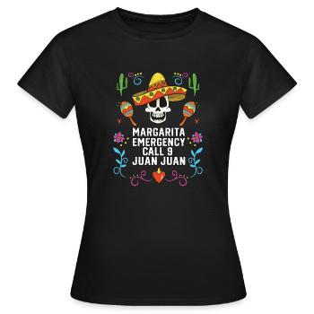 Margarita Emergency Call 9 Juan Juan Margarita - Frauen T-Shirt - Schwarz - Vorne - AI Model Female 172 dark (172cm)