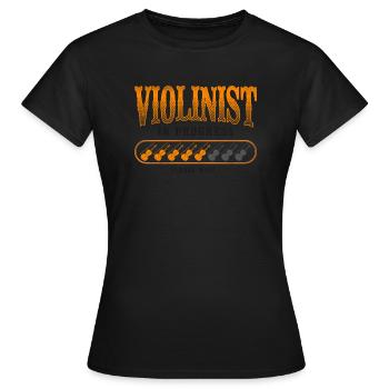 Violon Violoniste Violoniste Vintage Violoniste - T-shirt Femme - noir - Devant - AI Model Female 172 dark (172cm)