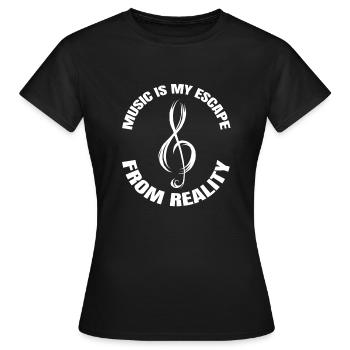 Musik Music Musiker Spruch Musizieren Musiklehrer - Frauen T-Shirt - Schwarz - Vorne - AI Model Female 172 dark (172cm)