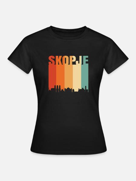 Skopje - Frauen T-Shirt - Schwarz