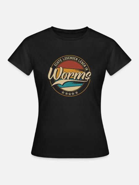 Worms Echte Legenden leben in Wormser - Frauen T-Shirt - Schwarz