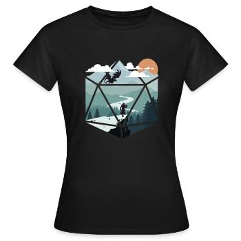 RPG-RPG-Tabletop-Rollenspiele Gamer-Rollenspiel - Frauen T-Shirt - Schwarz - Vorne - AI Model Female 172 dark (172cm)