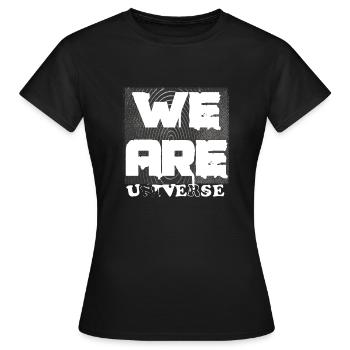 Wir sind das Universum - Frauen T-Shirt - Schwarz - Vorne - AI Model Female 172 dark (172cm)