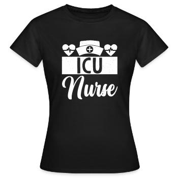 Intensive care nurse Intensive care unit - Women's T-Shirt - black - Front - AI Model Female 172 dark (172cm)