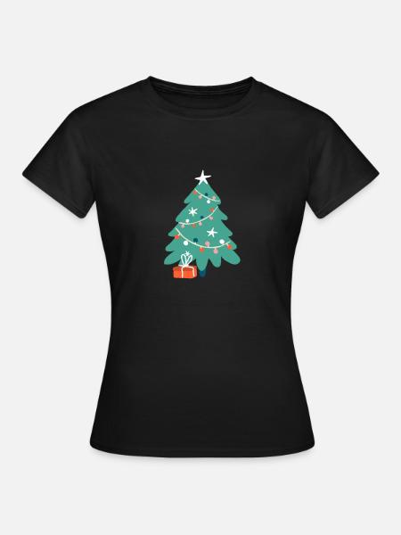 Weihnachtsbaum Tannenbaum Weihnachtsgeschenk - Frauen T-Shirt - Schwarz