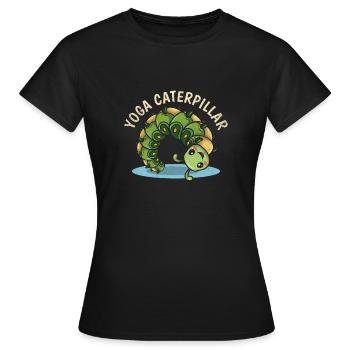 Raupe - Frauen T-Shirt - Schwarz - Vorne - AI Model Female 172 dark (172cm)
