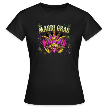 Cooler Karneval Mardi Gras - Frauen T-Shirt - Schwarz - Vorne - AI Model Female 172 dark (172cm)